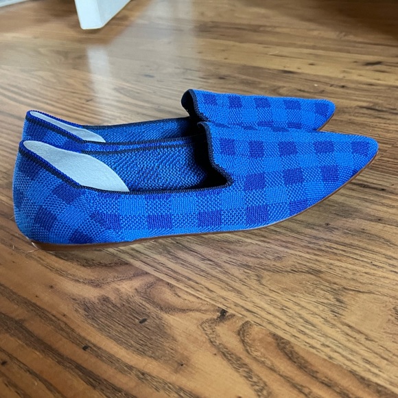 Rothy's Pointed Loafers, Lazuli Gingham, Size 8, EEUC - Picture 4 of 4
